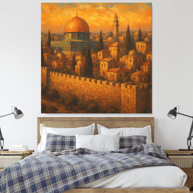 Lienzo El esplendor eterno de Jerusalén (Insitu(Dormitorio))