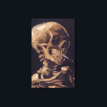 Lienzo El esqueleto de Van Gogh con cigarrillo en llamas<br><div class="desc">El "Skull of a Skeleton with Burning Cigarette" de Van Gogh. 1885–86. Esta es una pieza temprana realizada como estudio en la Real Academia de Bellas Artes de Bélgica.</div>