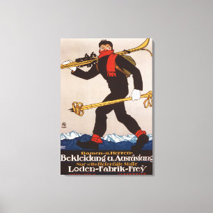 Lienzo El esquí de Loden viste el poster del anuncio del