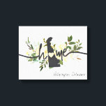 Lienzo El estado de Delaware personalizó tu ciudad natal<br><div class="desc">El Estado De Delaware Personalizó Su Diseño Floral Rústico De La Ciudad De Casa. Con bonito acuarela color amarillo y crema flores blancas, pinceladas de pincel, forma linda del corazón, textura de moda de madera blanca y letra de escritura a la moda. Hace un gran regalo para cualquier persona de...</div>