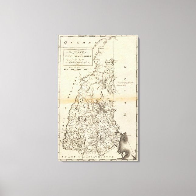 Lienzo El estado de New Hampshire (Anverso)