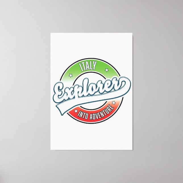 Lienzo El explorador italiano de la aventura. (Anverso)