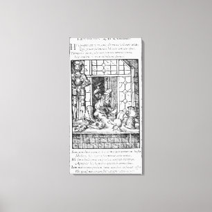 Lienzo El fabricante de la armadura, grabado por Hartman