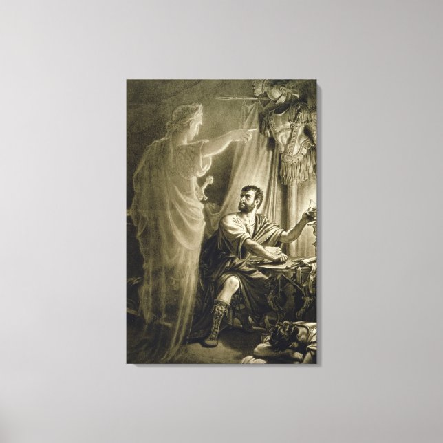 Lienzo El fantasma de Julio César, en la obra de William (Anverso)