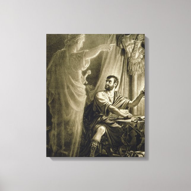Lienzo El fantasma de Julio César, en la obra de William (Anverso)