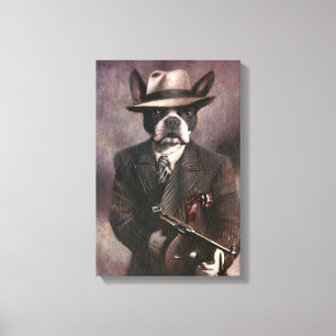 Lienzo El fantasma del Boston terrier de los años 30