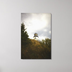 Lienzo El faro principal del búho en un día nublado