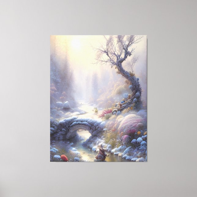 Lienzo El fascinante paisaje invernal de Wonderland (Anverso)