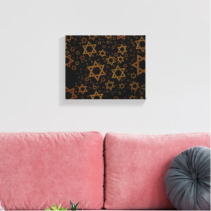 Lienzo El feliz Hanukkah de SlipperyJoe, múltiples estrel