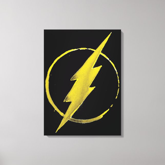 Lienzo El Flash | Emblema del pecho amarillo (Anverso)