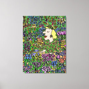Lienzo El Florista Camuflado. Ilustración en una
