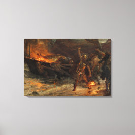 Lienzo El funeral de un vikingo Frank Dicksee 1893