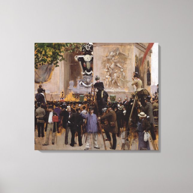 Lienzo El funeral de Victor Hugo (Anverso)