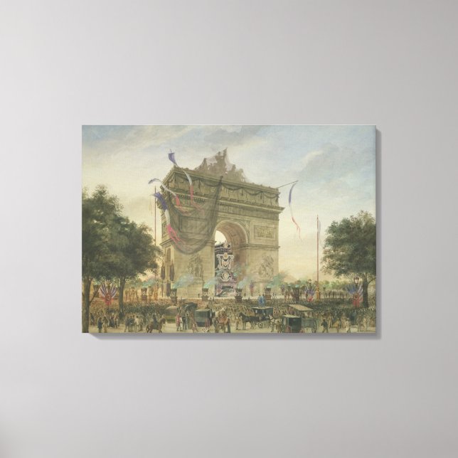 Lienzo El funeral de Victor Hugo 1885 (Anverso)