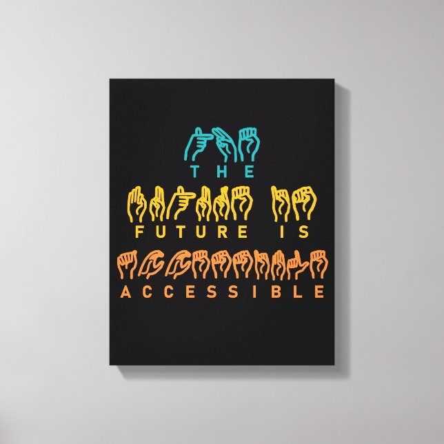 Lienzo El futuro es lenguaje de Rótulo ASL accesible (Anverso)