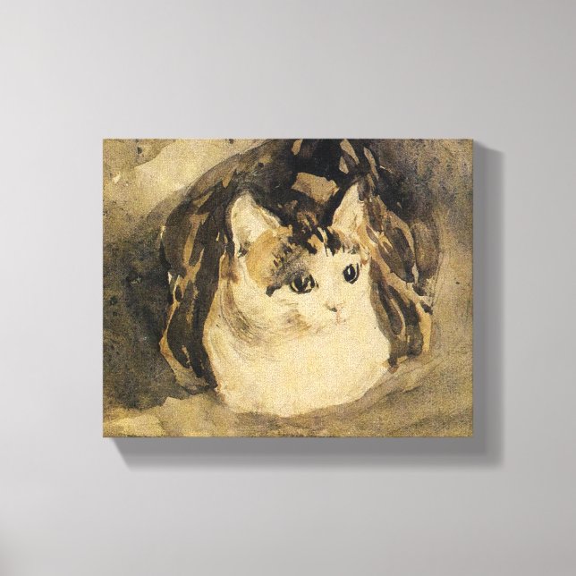 Lienzo El gato (de Gwen John) (Anverso)