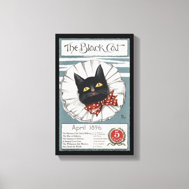 Lienzo El gato negro, artista desconocido (Anverso)