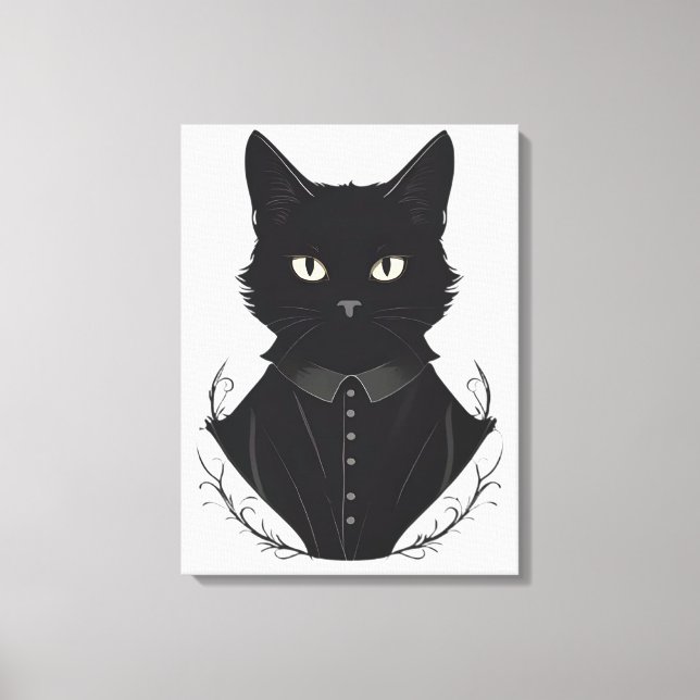Lienzo El gato negro encantado de Salem (Anverso)