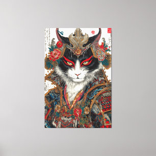 Lienzo El gato Ronin   Guerrero de Ukiyo-e Samurai
