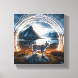 Lienzo El Gato Salvaje Y La Luz