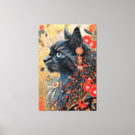 Lienzo El gato zen | Ukiyo-e japonés vintage