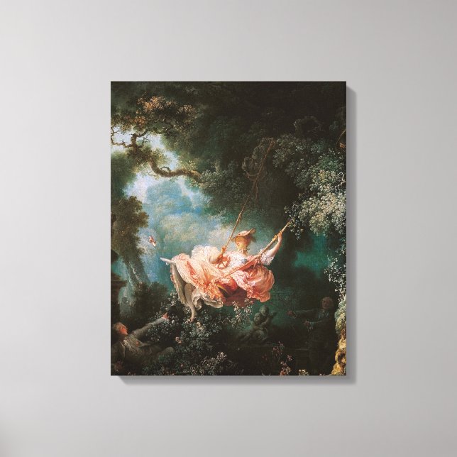Lienzo El giro de Jean-Honoré Fragonard (Anverso)