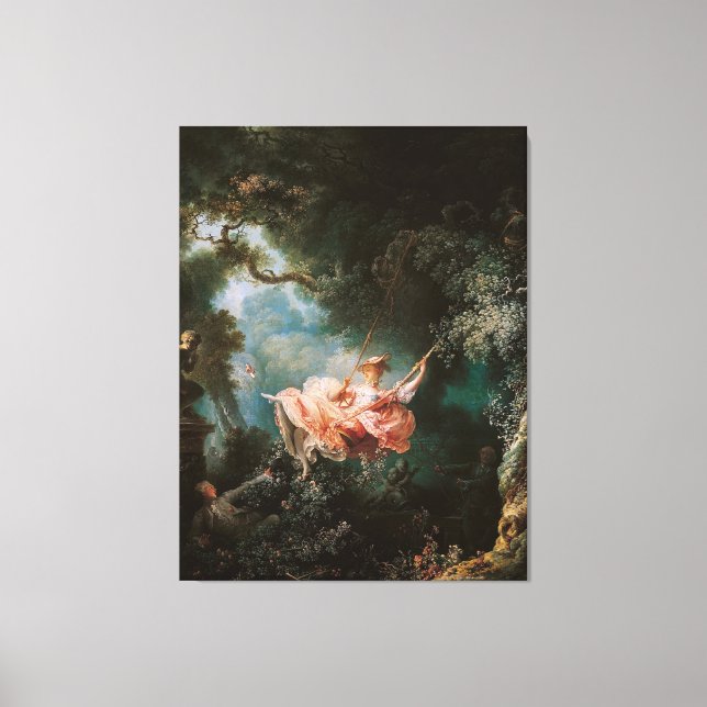 Lienzo El giro de Jean-Honoré Fragonard (Anverso)