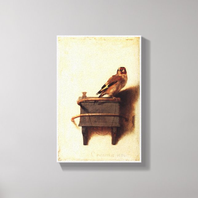 Lienzo El Goldfinch de Carel Fabritius (Anverso)
