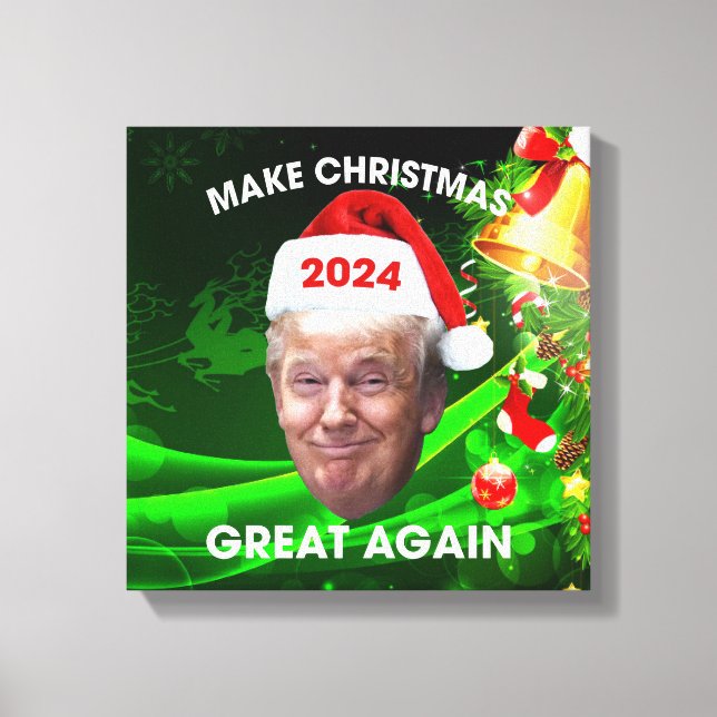 Lienzo El gracioso Santa Trump 2024 vuelve a hacer grande (Anverso)