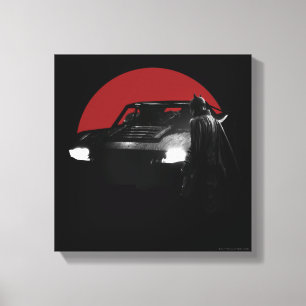 Lienzo El gráfico Batman y Batmobile