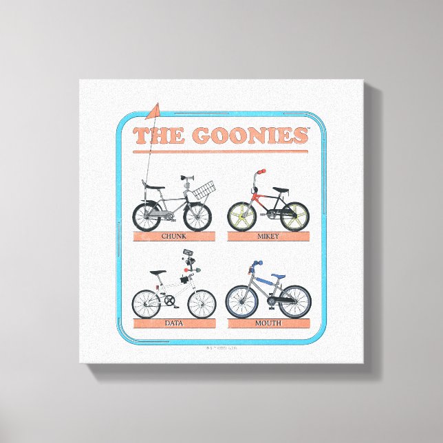 Lienzo El gráfico de bicicletas de Goonies (Anverso)