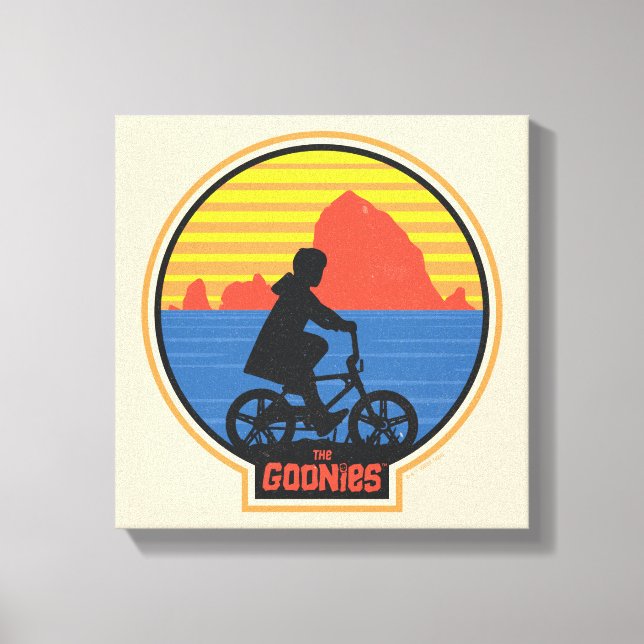 Lienzo El gráfico de ciclismo Goonies Retro Mikey (Anverso)