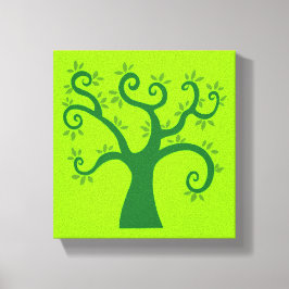 Lienzo El gráfico del árbol verde causa un cuento de hada