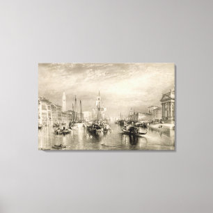 Lienzo El Gran Canal de Venecia, grabado por William Mill