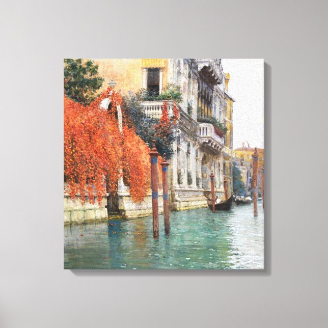 Lienzo El Gran Canal de Venecia (por Vincenzo Caprile) (Anverso)