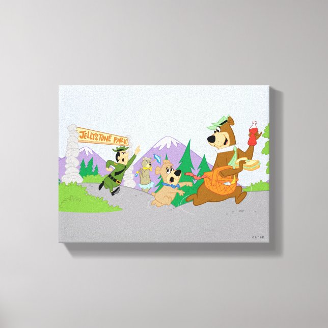 Lienzo El gran escape de la cesta de picnic del oso Yogi (Anverso)