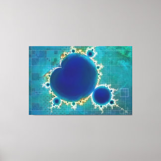 Lienzo El Gran Mandelbrot Azul Set Fractal Treasure Map