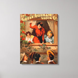 Lienzo El gran poster común del teatro de Gotham Co.