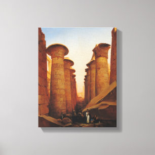 Lienzo El Gran Templo de Amun en Karnak