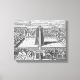 Lienzo El gran templo de Vitsliputsli en Ciudad de
