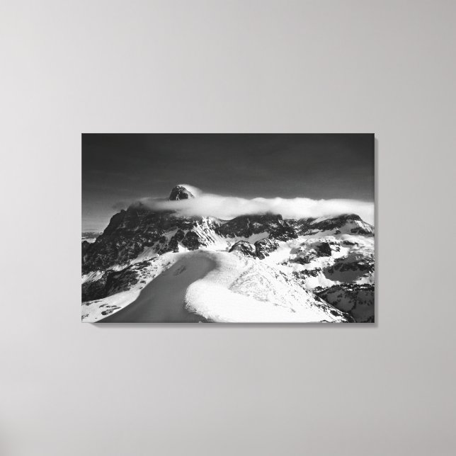 Lienzo El Gran Tetón y la catedral como (Anverso)