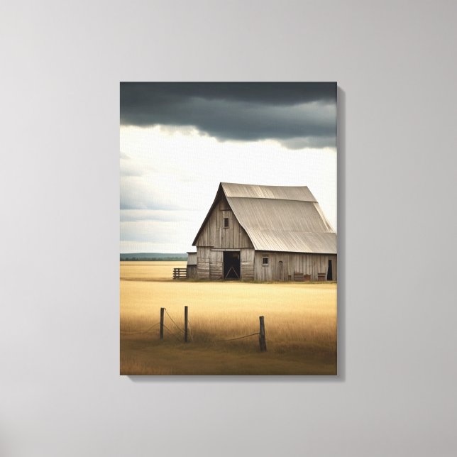 Lienzo El granero del abuelo (Anverso)