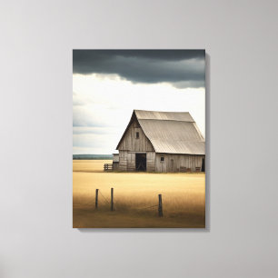 Lienzo El granero del abuelo