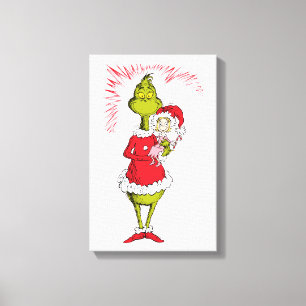 Lienzo El Grinch abraza a Cindy Lou Who