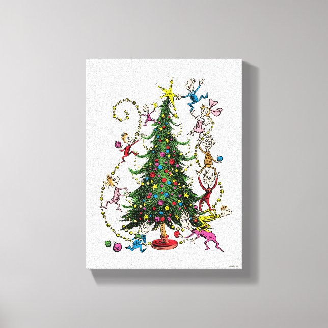 Lienzo El Grinch clásico | Árbol de Navidad (Anverso)