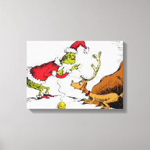 Lienzo El Grinch Prepara a Max el Reno