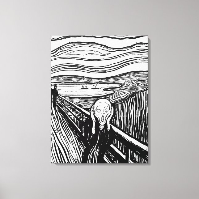 Lienzo El grito de Edvard Munch (Anverso)