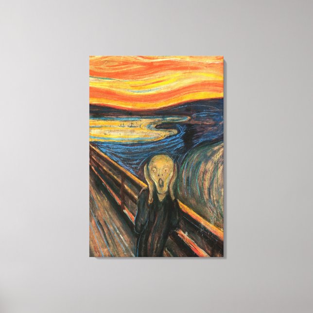 Lienzo El grito de Edvard Munch (Anverso)