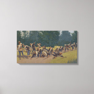 Lienzo El grito de metralla en la colina de San Juan