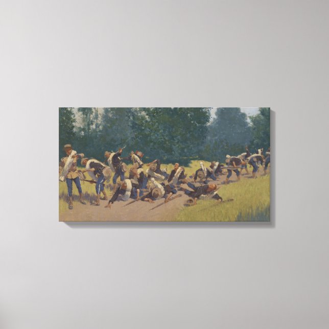 Lienzo El grito de metralla en la colina de San Juan (Anverso)